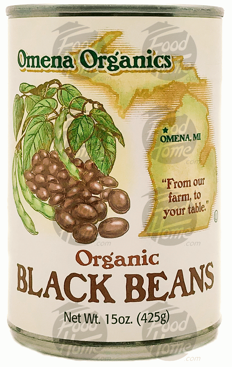 Omena Organics  organic black beans, sealed can Full-Size Picture